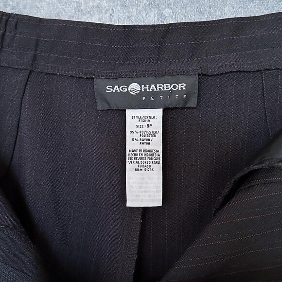 Sag Harbor Pinstripe Slacks, Size 8P - Picture 4 of 4